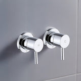Bathroom Shower Bath Hot and Cold Mixer WATERMARK Certified in Chrome - Front View