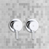 Bathroom Shower Bath Hot and Cold Mixer WATERMARK Certified in Chrome - 45-Degree Angle