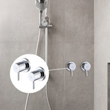 Bathroom Shower Bath Hot and Cold Mixer WATERMARK Certified in Chrome - Close-Up Angle