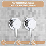 Bathroom Shower Bath Hot and Cold Mixer WATERMARK Certified in Chrome - Extra Image