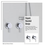 Bathroom Shower Bath Hot and Cold Mixer WATERMARK Certified in Chrome - Extra Image