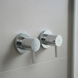 Bathroom Shower Bath Hot and Cold Mixer WATERMARK Certified in Chrome - Front View