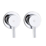 Bathroom Shower Bath Hot and Cold Mixer WATERMARK Certified in Chrome - Top-Down View