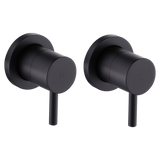 Bathroom Shower Bath Hot and Cold Mixer WATERMARK Certified in Black - Top-Down View