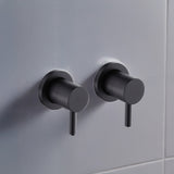 Bathroom Shower Bath Hot and Cold Mixer WATERMARK Certified in Black - Front View