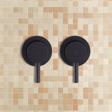 Bathroom Shower Bath Hot and Cold Mixer WATERMARK Certified in Black - 45-Degree Angle