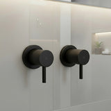 Bathroom Shower Bath Hot and Cold Mixer WATERMARK Certified in Black - Front View