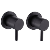 Bathroom Shower Bath Hot and Cold Mixer WATERMARK Certified in Black - Top-Down View