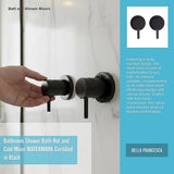 Bathroom Shower Bath Hot and Cold Mixer WATERMARK Certified in Black - Extra Image