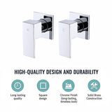 Bathroom Shower Bath Hot and Cold Square Mixer WATERMARK Certified in Chrome - Extra Image