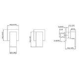 Bathroom Shower Bath Hot and Cold Square Mixer WATERMARK Certified in Chrome