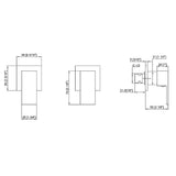 Bathroom Shower Bath Hot and Cold Square Mixer WATERMARK Certified in Chrome - Extra Image
