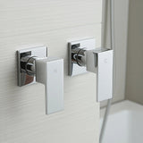 Bathroom Shower Bath Hot and Cold Square Mixer WATERMARK Certified in Chrome