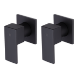 Bathroom Shower Bath Hot and Cold Square Mixer WATERMARK Certified in Black