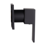Bathroom Shower Bath Hot and Cold Square Mixer WATERMARK Certified in Black - Close-Up Angle