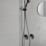 Bathroom Shower Bath Hot and Cold Square Mixer WATERMARK Certified in Black - Rear View