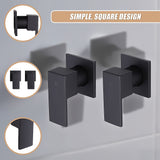 Bathroom Shower Bath Hot and Cold Square Mixer WATERMARK Certified in Black - Extra Image