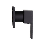 Bathroom Shower Bath Hot and Cold Square Mixer WATERMARK Certified in Black - Rear View