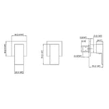 Bathroom Shower Bath Hot and Cold Square Mixer WATERMARK Certified in Black - Extra Image
