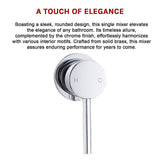 Single Round Shower Bath Mixer Tap Bathroom WATERMARK Approved - Extra Image