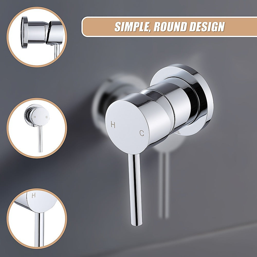 Single Round Shower Bath Mixer Tap Bathroom WATERMARK Approved
