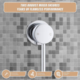 Single Round Shower Bath Mixer Tap Bathroom WATERMARK Approved - Extra Image