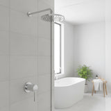 Single Round Shower Bath Mixer Tap Bathroom WATERMARK Approved - Low Angle