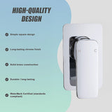 Single Square Shower Bath Mixer Tap Bathroom WATERMARK Approved in Chrome - Extra Image