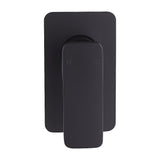 Single Square Shower Bath Mixer Tap Bathroom WATERMARK Approved in Black - Top-Down View