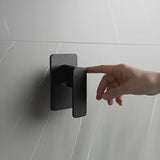 Single Square Shower Bath Mixer Tap Bathroom WATERMARK Approved in Black - Rear View