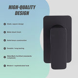 Single Square Shower Bath Mixer Tap Bathroom WATERMARK Approved in Black - Extra Image