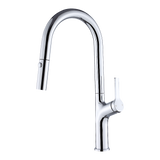 Kitchen Laundry Bathroom Basin Sink Pull Out Mixer Tap Faucet in Chrome - Top-Down View