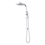 WELS 10 Rain Shower Head Set Square Dual Heads High Pressure with Handheld in Chrome