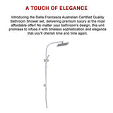 WELS 10 Rain Shower Head Set Square Dual Heads High Pressure with Handheld in Chrome - Extra Image