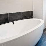 220mm Bath Spout in Matte Black Finish - Front View