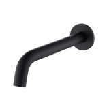 220mm Bath Spout in Matte Black Finish - 45-Degree Angle