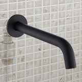 220mm Bath Spout in Matte Black Finish - Low Angle
