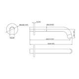 220mm Bath Spout in Matte Black Finish - Extra Image