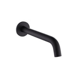 220mm Bath Spout in Matte Black Finish - Rear View