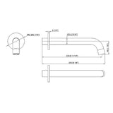 220mm Bath Spout in Matte Black Finish - Extra Image