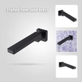 Bath In Wall Swivel Spout in Matte Black - Extra Image