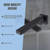 Bath In Wall Swivel Spout in Matte Black - Extra Image