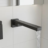 Bath In Wall Swivel Spout in Matte Black - Rear View