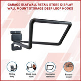 Garage Slatwall Retail Store Display Wall Mount Storage Deep Loop Hooks - Side View