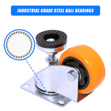 Leveling Casters Swivel Wheels Set of 4, 360 kg Total Load Capacity - Low Angle