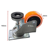 Leveling Casters Swivel Wheels Set of 4, 360 kg Total Load Capacity - Extra Image