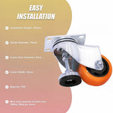 Leveling Casters Swivel Wheels Set of 4, 360 kg Total Load Capacity - Extra Image