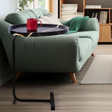 Side Table for Living Room End Coffee Table - Egg-Shaped Top - Side View