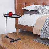 Side Table for Living Room End Coffee Table - Egg-Shaped Top - 45-Degree Angle