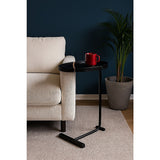 Side Table for Living Room End Coffee Table - Egg-Shaped Top - Front View